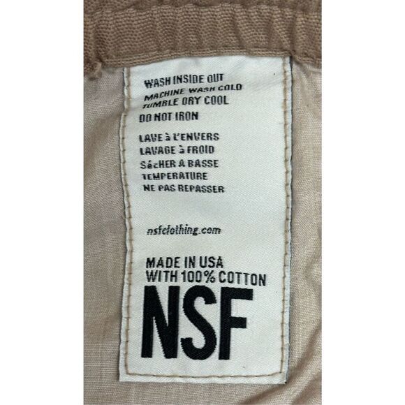 NSF 100% Cotton Pants in Khaki NWT Size X-Small - Picture 5 of 5